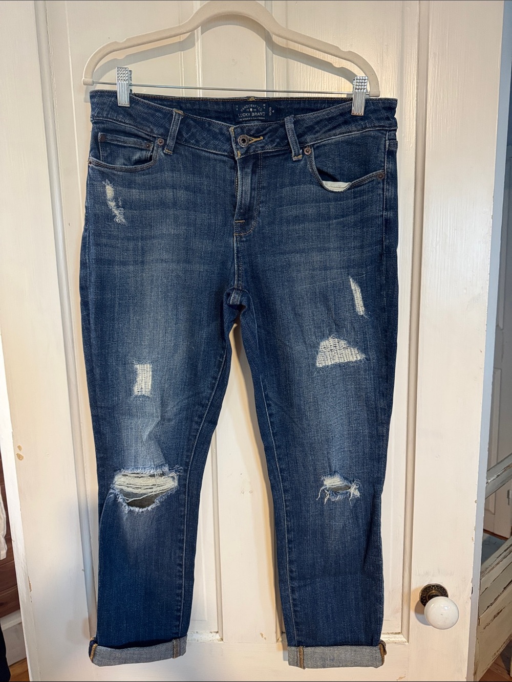 Lucky Brand Lolita skinny Women's Dark Blue Distressed Jeans